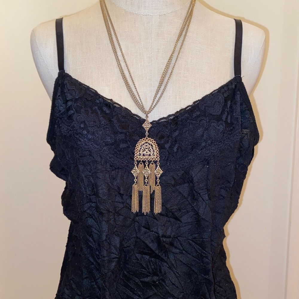 Necklace Filigree Gold Tone